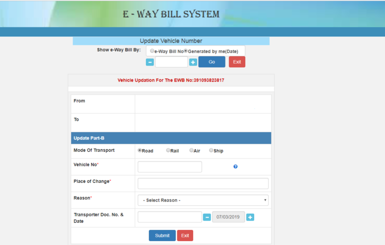Steps to Re-Generate Consolidated E-way Bill Through Updating ...