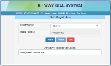 sms registration