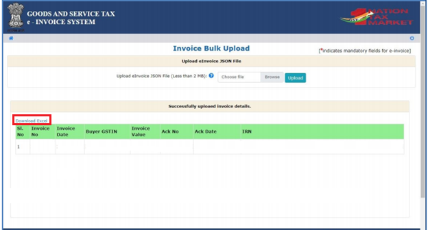 In case if you want to download excel of the same you can download it by clicking on the download excel button.