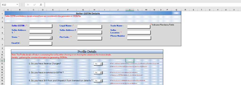 Post downloading the applicable offline utility, enter all the basic details mentioned in the profile sheet.