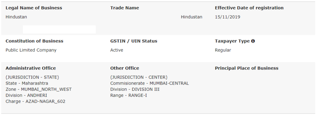 If the GSTIN/UIN is correct then in such case it will show the following details.