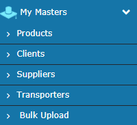 From the Masters on the e-way bill portal, Choose the Products masters.
