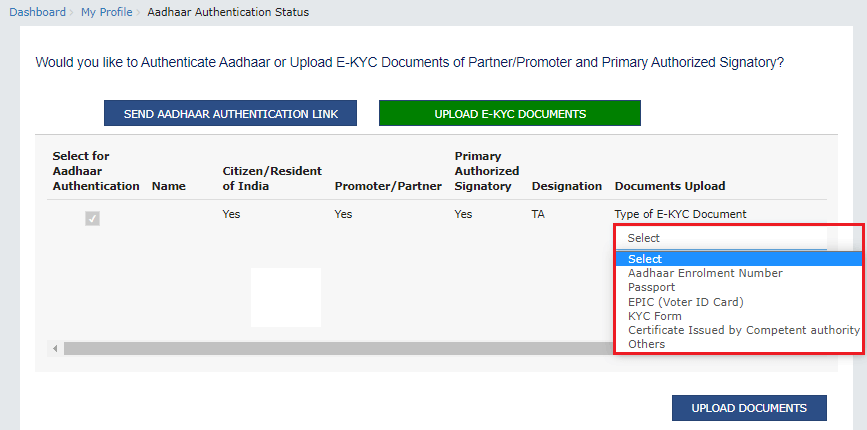 choose-the-appropriate-type-of-e-kyc-document-from-the-drop-down-menu